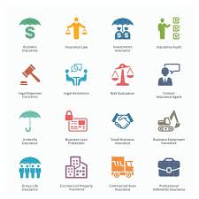 Business Insurance Icons Colored Business Insurance Business Insurance
