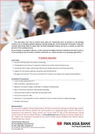 Login/register to add and send money online. Pan Asia Bank Opportunity For It System Operator Please Facebook