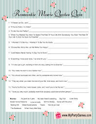 Shabby Chic Romantic Movie Quotes Quiz Game Card Romantic Movie Quotes Romantic Movies Movie Love Quotes