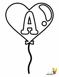 Top 15 preschool coloring pages: Easy Coloring Pages Free Alphabets 39 Balloon Hearts Abcs 123s