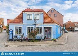Skane miscellaneous real estate, real estate for sale classifieds. Blue Residential Corner House Ystad Sweden Editorial Stock Image Image Of Town Summer 144916029