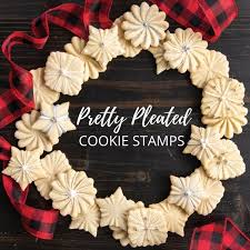 Pretty Pleated Cookie Stamps Cookie Stamps Holiday Recipes Christmas Fancy Cookies