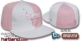 Shop kid's, men's and women's hats. Chicago Bulls Pinwheel White Pink Fitted Hat By New Era