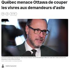 Des menaces, des menaces, encore des menaces! Le gouvernement du Québec  poursuit son bras de fer avec Ottawa sur le dos des demandeurs et  demandeuses d'asile en faisant planer une menace inacceptable :