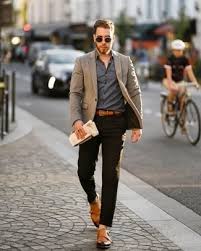 Most recently, blogger dominiquetiu of konichiwear.com styled her light brown zara pants with a dark brown manolo blahnik shoes and dark brown marc. Grey Blazer With Dark Brown Pants Outfits For Men 70 Ideas Outfits Lookastic