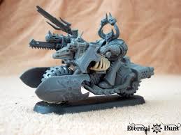 the leader of the pack carries and enormous lance to impale khorne s enemies bolter and chainsword chaos 40k armies