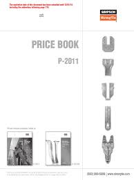 Download all pdfs need help with downloads? Simpson Price List Universal Product Code Indemnity
