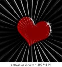There Is A Love Symbol Red Heart On Black Striped Background