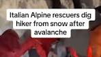Alpine Rescue Teams Save Hiker Buried Under Snow