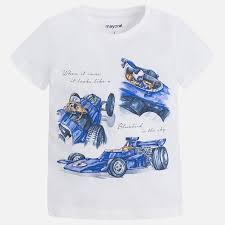 Mayoral Boys White Race Car T Shirt Boys T Shirts T Shirt Kids Couture