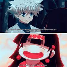 Killua Is Such A Nice Brother He S Really Sweet When It Comes To His Loved Ones But If It Was His Enemies He Ll Make Sur Hunter Anime Hunter X Hunter Hunter