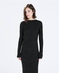 Asymmetric Knitted Dress Knitwear Woman Zara Serbia Fashion Black Cocktail Dress Womens Dresses