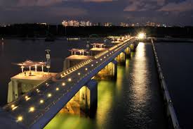 Image result for night view of singapore from marina barrage