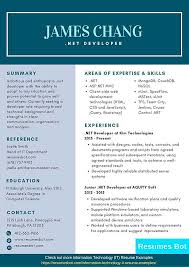 Net Developer Resume Samples Templates Pdf Word 2021 Net Developer Resumes Bot