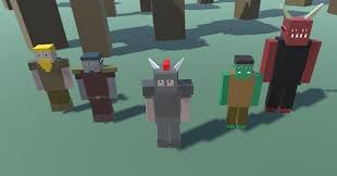 Blocky Custom Characters Minecraft Style Low Poly 3d Models Dark Elf Custom