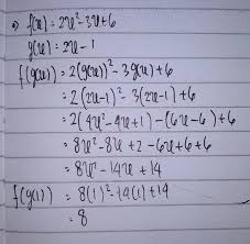 Diketahui f(x) 2+3 dan g(x)=3x2+2x+5 / diketahui fungsi f x 2x 3 dan fungsi g x 3x 2 2x 5 nilai g o f 2 brainly co id. Diketahui Fungsi F Dan G Dirumuskan Oleh F X 2x 3x 6 Dan G X 2x 1 Maka Nilai F G X Untuk X 1 Brainly Co Id
