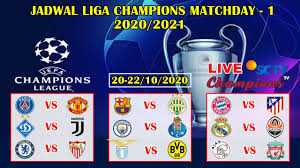 Simak informasi penting terkait liga champions 2019/20, mulai dari jadwal, hasil, jadwal tv, hingga topskor turnamen. Jadwal Liga Champions Matchday 1 Live Sctv Psg Vs Manchester United Uefa Champions League 2020 21 Youtube