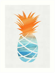 Tropical Pineapple Watercolor Society6 Com Watercolor Pineapple Pineapple Art Pineapple Art Print