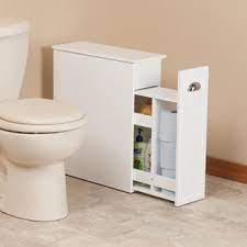 Get it as soon as thu, jul 15. Oakridge Oakridge Slim Bathroom Storage Cabinet With Slide Out Shelf Hinged Lid 7 In Wide White