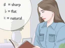 In musical notation, flat means lower in pitch by one semitone (half step), notated using the symbol ♭ which is derived from a stylised lowercase 'b'. How To Read Music With Pictures Wikihow