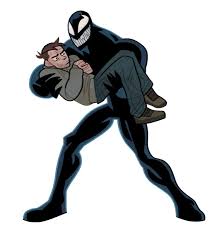 A Drawing Of Venom Holding Eddie Brock Bridal Style Marvel Venom Marvel Comics Venom