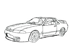 Uncolored Nissan Skyline Gt R R32 Mercedes Glk Cars Coloring Pages Coloring Pages