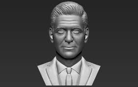 3D Printed George Clooney bust 3D printing ready stl obj formats by  PrintedReality