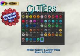 Glitters Designers Kit For Affinity Photo Affinity Designer Graphic By Angela H Evans Creative Fabrica Simple Logo Design Design Creative