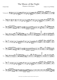 Suitable for beginners and intermediate players. The Music Of The Night Sheet Music Cello Sheet Music Flute Sheet Music