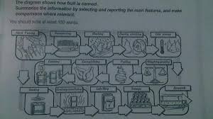 The Diagram Shows How Fruit Is Canned Summarise The