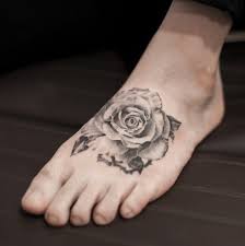 Black roses are a represent of death, darkness, and farewell. 8 Black And White Rose Tattoos On Foot