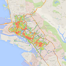 Based on the color coded legend above, the crime map outlines the areas with lower crime compared to the areas with higher crime. What You Can Learn From Oakland S Raw Alpr Data Electronic Frontier Foundation