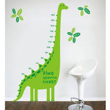 Double Color Dinosaurs Growth Chart Wall Decal Growth Chart