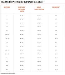 Simms Headwaters Waders Size Chart Best Picture Of Chart