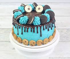 Chocolate chip cookie cake decorating ideas. Cookie Monster Cake Kitchen Fun With My 3 Sons