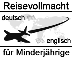 Mit genehmigung der dienstbehörde können mehrere gerichtsvollzieher dann eine gemeinsame pfandkammer unterhalten, wenn die pfandgegenstände von den gerichtsvollziehern gegen einen verlust ausreichend versichert sind. Reisevollmacht Fur Minderjahrige Vordruck