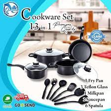 Berbagai macam perlengkapan dapur & ruang makan ikea didiskon hingga 91% jika anda membelinya secara online di iprice indonesia! Jual Alat Masak Cookware Set 13 Pcs In 1 Paket Peralatan Masak Set Terbaru Juni 2021 Blibli