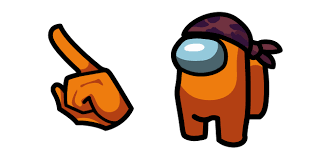 Among us png images free to download. Among Us Orange Character In Do Rag Hat Cursor Custom Cursor