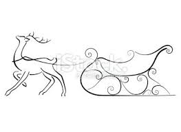★ in this video how to draw santa claus with sleigh and reindeer step by step easy for kids part 1. Minimal Image Of A Reindeer And Sleigh Reindeer Drawing Reindeer And Sleigh Christmas Drawing