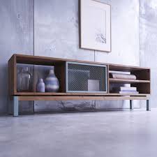 Tv Unterschrank Aus Metall Und Teak 170 Color Bebop Tv Schranke Tv Unterschrank Unterschrank Teak