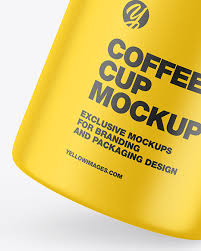 Polish your personal project or design with these coffee mug transparent png images, make it even more personalized and more attractive. Matte Coffee Cup W Splash Mockup In Cup Bowl Mockups On Yellow Images Object Mockups