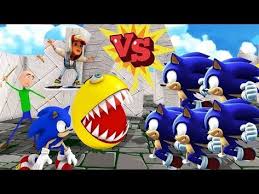Pacman 3d Cartoons Part 6 5 Sonic Vs Monster Pacman Vs Baldi Basic Vs Jake Subway Surfers 60fps Youtube 3d Cartoon Cartoon Monster