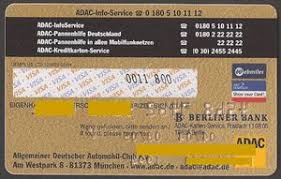 Bank Card Adac Plus Berliner Bank Germany Federal Republic Col De Vi 0001 02
