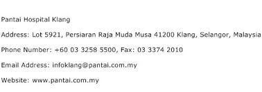 As per 31 december 2016, there is 135 public hospitals and 9 special medical institutions in malaysia accommodate 41,995 beds. Pantai Hospital Klang Address Contact Number Of Pantai Hospital Klang