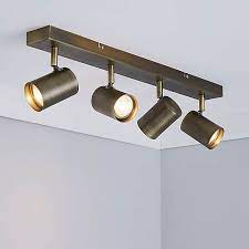 Newark 4 Light Antique Bronze Spotlight Bar Bronze Ceiling Lights Ceiling Lights Kitchen Ceiling Lights