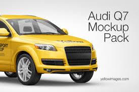 These are also good for advertising. Audi Q7 Mockup Pack In Handpicked Sets Of Vehicles On Yellow Images Creative Store