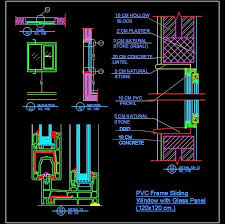 Upvc Sliding Window Detail Dwg Autocad Drawing Download In 2020 Sliding Window Design Window Detail Door And Window Design
