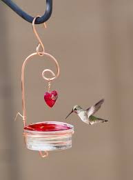 The more birds vintage glass bottle hummingbird feeder is perfect for attracting the beautiful creatures to your garden. Beautiful Red Glass Hummingbird Feeder With Heart Walmart Com Walmart Com