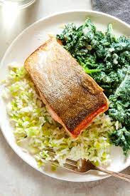 Seared Fish With Creamed Kale And Leeks Recipe Recipe In 2021 Creamed Kale Recipes Leek Recipes