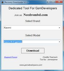 Recovery Downloader V1 1 By Gsmdevelopers Needrombd Recovery Xiaomi Data Loss